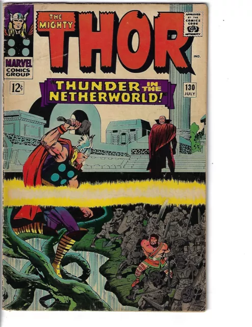 The Mighty Thor 130 Marvel Silver Age comic book with Jack Kirby art