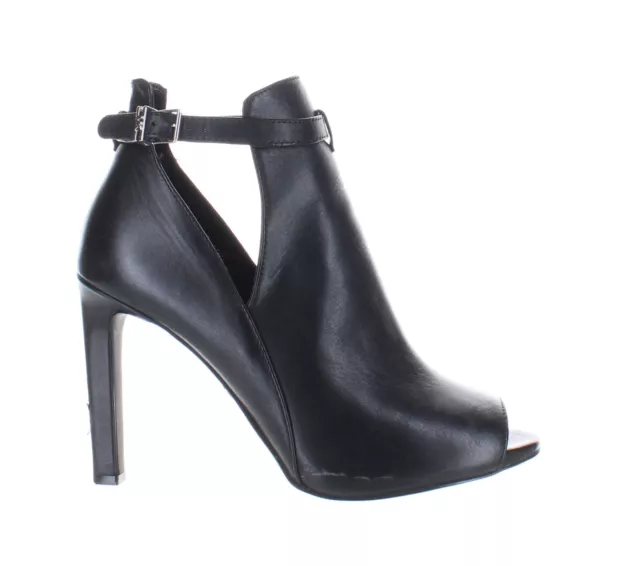 Michael Kors Womens Lawson Black Open Toe Booties Size 8 (7259017)