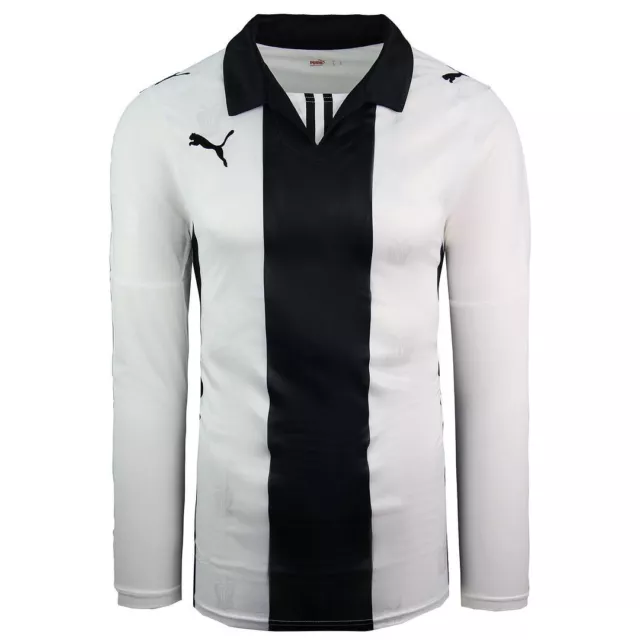 Puma PAOK FC Long Sleeve White Black Mens Football Top 737221 01