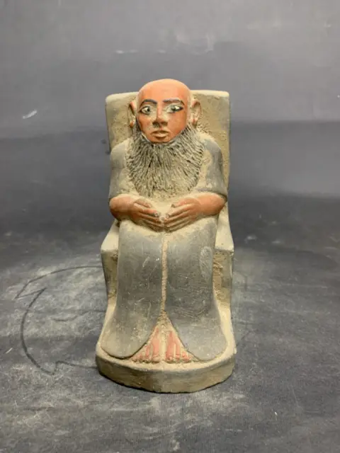 Egyptian Priest Statue Ancient Antiques Pharaonic Lector Egyptian Kaaper Rare BC
