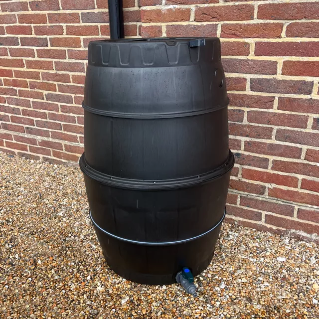 Rain Barrel Garden Water Butt with Tap & Lid (170 Litre) Rain Water Collector