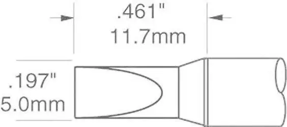 Oki Metcal - Sfv-Ch50 - Solder Tip, Chisel 30Deg 5.0Mm