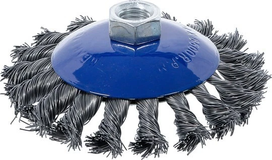 Cepillo Metálico Plana Hilos Redondo Trenzado ° 115 MM M14 X 2,0MM para Pulidora