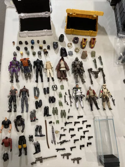 Acid Rain StarWars MTF GiJoe 25th 50th JoyToy Mixed Figure Fodder Weapons Lot