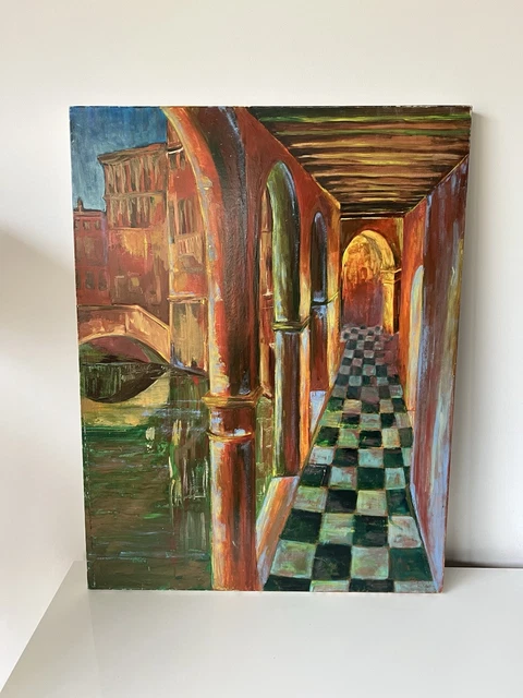 Tableau : R. Girard – Huile sur toile contemporaine XXe siècle – Pièce Unique