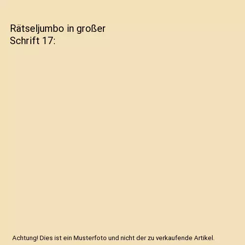 Rätseljumbo in großer Schrift 17, Eberhard Krüger