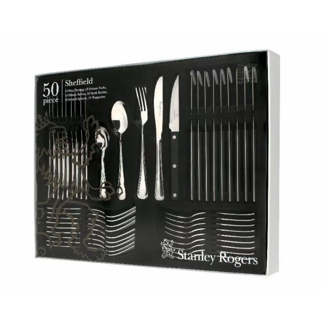 100% Genuine! STANLEY ROGERS Sheffield 50 Piece Cutlery Set! RRP $239.00!