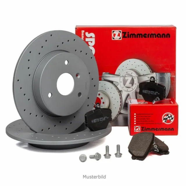 Zimmermann SPORT Bremsscheiben Ø 245mm Beläge für AUDI 100 C3 80 mit ABS hinten