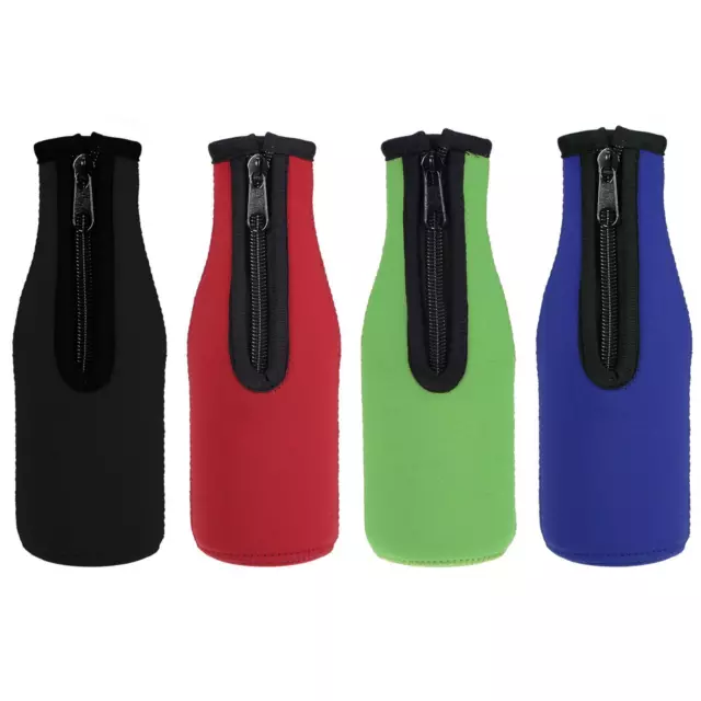 4pcs Beer Bottle Sleeves Cooler Insulator Neoprene Covers 330ml to 350ml 4 Color