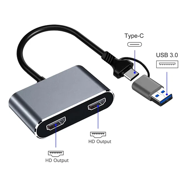 Adaptateur USB 3.0 Vers HD - 1080p Plug & Play Pour TV, PC & Moniteur | Convertisseur Vidéo Sans Pilote