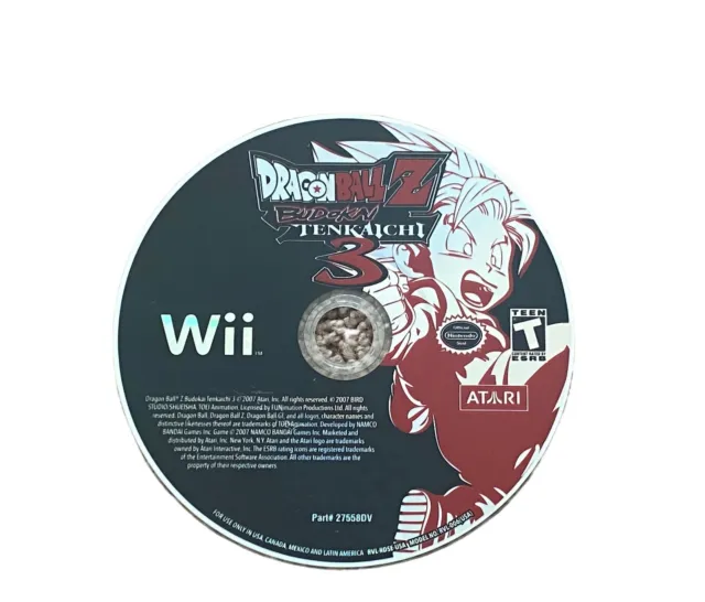 Dragon Ball Z Budokai Tenkaichi 3 Wii - CIB - US Version - Complete with  Manual 742725275584