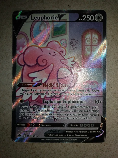 Carte pokémon Leuphorie V Full Art Alternative n°183/198 (Règne de glace)