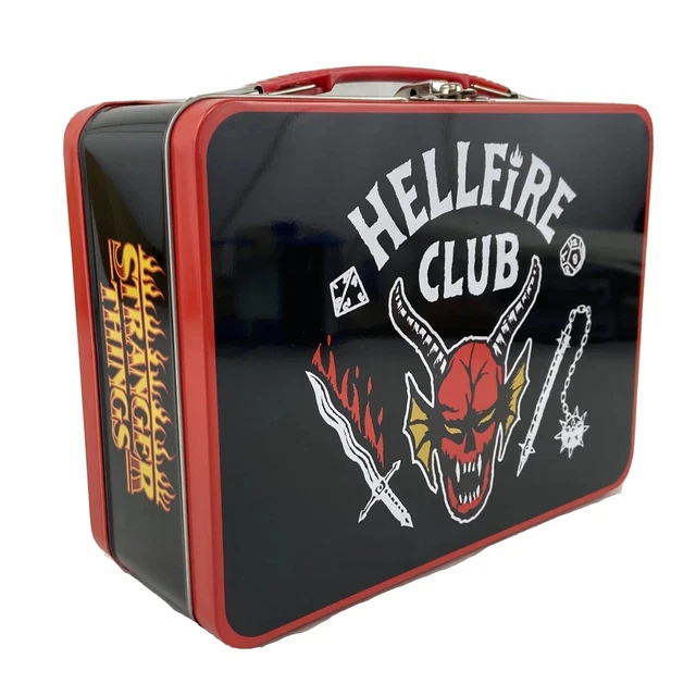 STRANGER THINGS HELLFIRE Club Tin Lunch Box Hawkins 1980's Eddie Munson