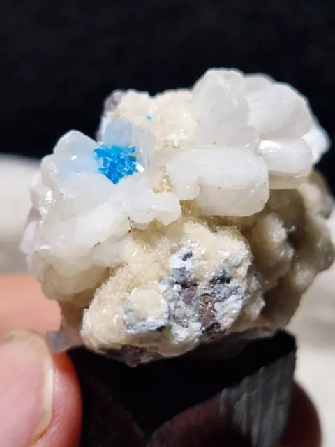 Minerale@ Cavansite Su Stilbite 31,13  Gr  Cristalli Naturali India Reiki