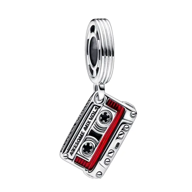 Authentic Pandora Marvel Guardians of the Galaxy Cassette Tape Dangle Charm