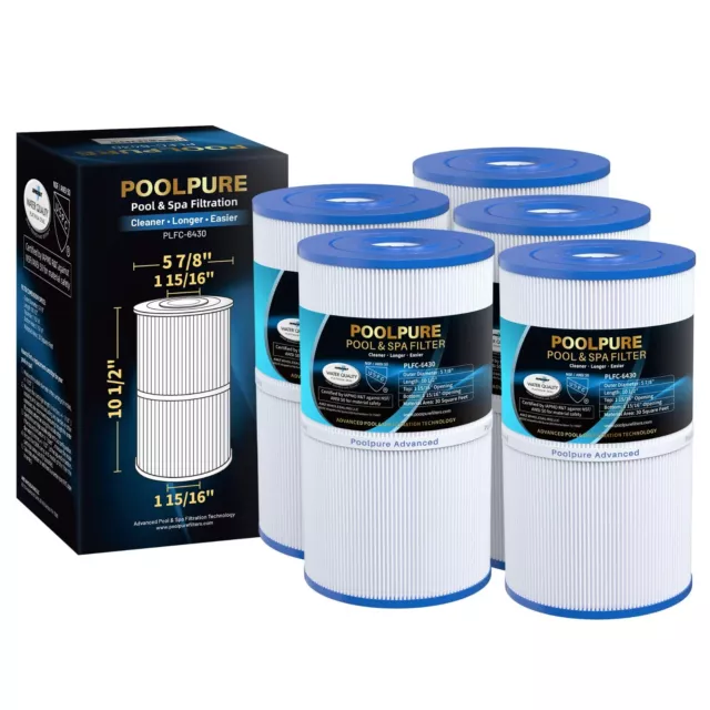 POOLPURE C-6430 Spa Filter Replaces Watkins 31489, Pleatco PWK30, Filbur FC-3915