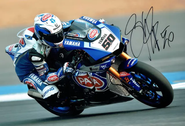 Sylvain GUINTOLI SIGNED Autograph 12x8 Photo YAMAHA Rider AFTAL COA