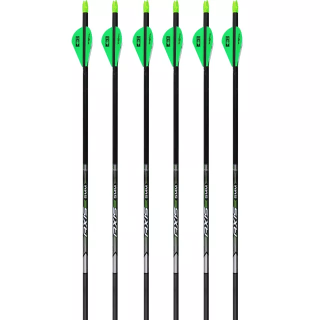 Easton Arrow Axis Carbon 6pk 340 Spine 819388 2" Blazer Vanes X Nocks 5MM #19388