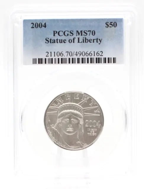 2004 PCGS MS70 $50 Platinum Eagle 1/2 oz