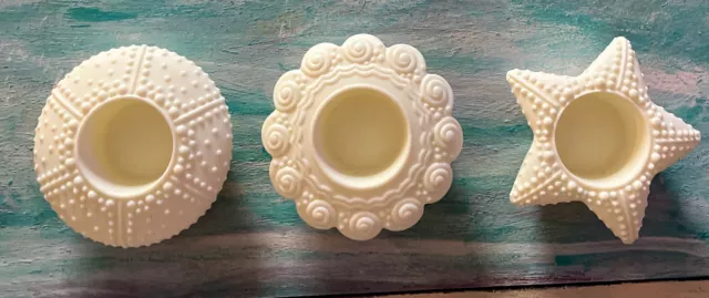 Votive Candle PartyLite Sea Drifters Tealight Holders P7103 Shells Starfish