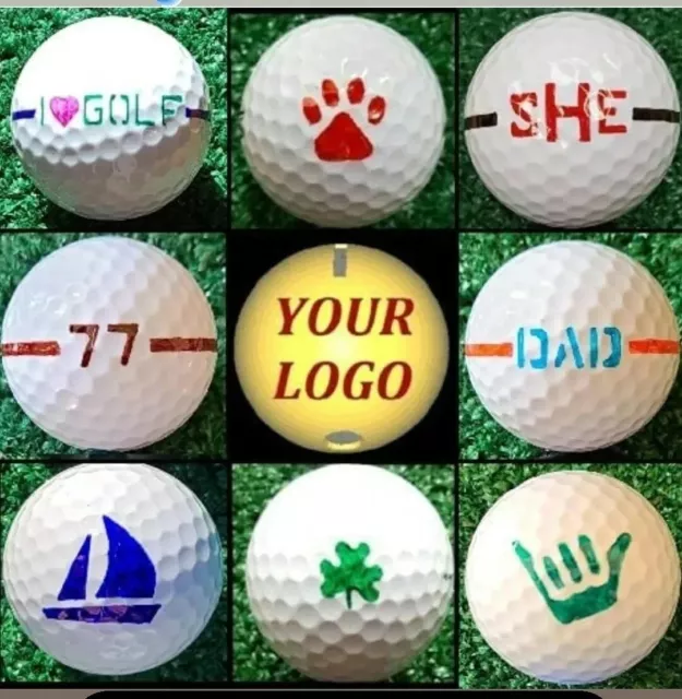 Golf Ball Marker Custom Stencil + Alignment Line and Circle.  CREATE YOUR OWN!!!