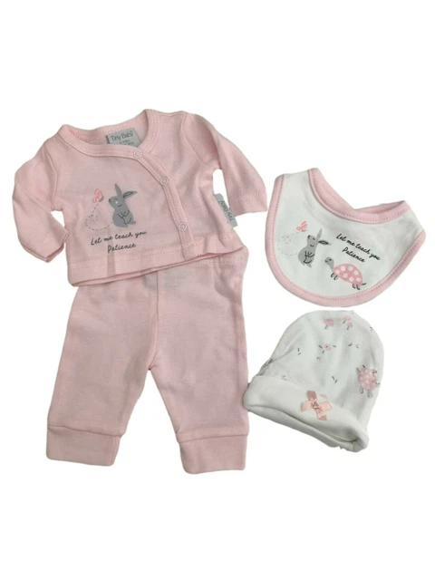 BNWT Piccolo Prematuro Preemie Baby Ragazze o Cotone 4 Pezzi Set 1.4-2.3kg