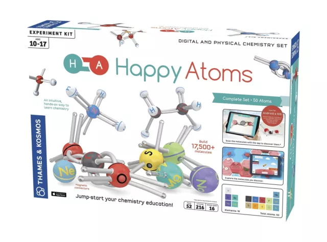 Thames & Kosmos Happy Atoms Magnetic Molecular Modeling Set And Complete Set