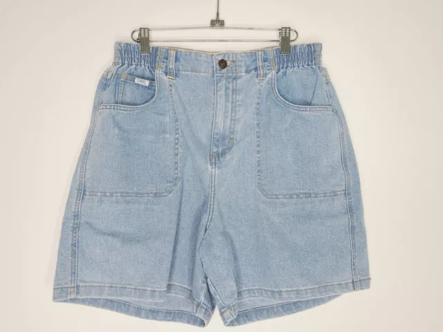 Vintage Lee Womens Shorts Medium Wash High Waist Mom Shorts 5.5" Inseam Size 16