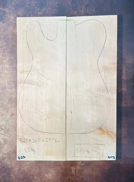 Erle Body / Korpus 2pc. |  Guitar&Bass | 4,8 kg | Tonewood | 520 x 360 x 50 mm