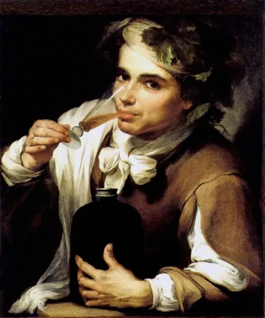 A Young Man Drinking 1656 Painting By Bartolome Esteban Murillo Repro