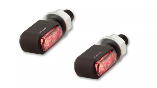 HIGHSIDER LED Rück- Bremslicht, Blinker 3 in 1 LITTLE BRONX schwarz  254-2860 2x 2