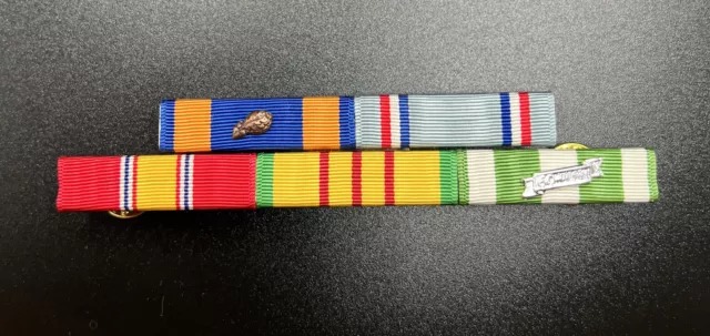 Air Force 5 Ribbon Bar - Vietnam War Service - USA made - Air Medal - USAF