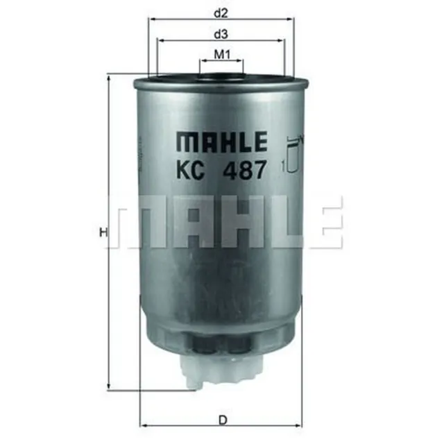 Filtre à carburant rotatif MAHLE - KC487 (KC 487) - pièce d'origine