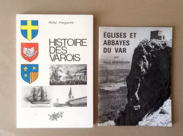 Var * Lot de 2 Ouvrages : Histoire des Varois + Eglises et Abbayes du Var * 70'