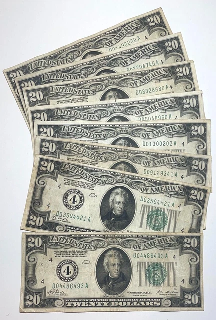 (1) 1928 $20 Twenty Dollar Federal Reserve Note Nice Vf+