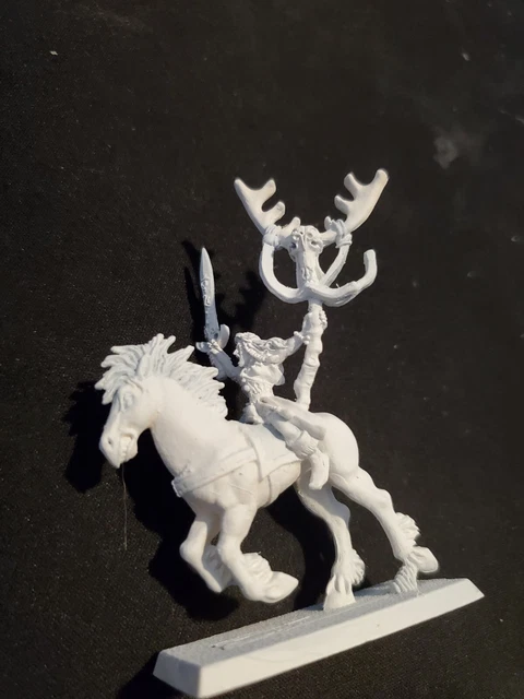 Warhammer Wood Elf Mounted Sorcerer OOP Old World Built and Primed 