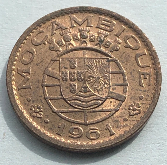 1957 Portuguese Mozambique 20 Centavos Africa Colony coin UNC