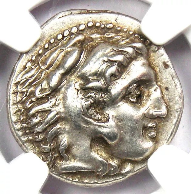 Alexander the Great AR Drachm Greek Macedon Coin 336 BC - Certified NGC XF (EF)