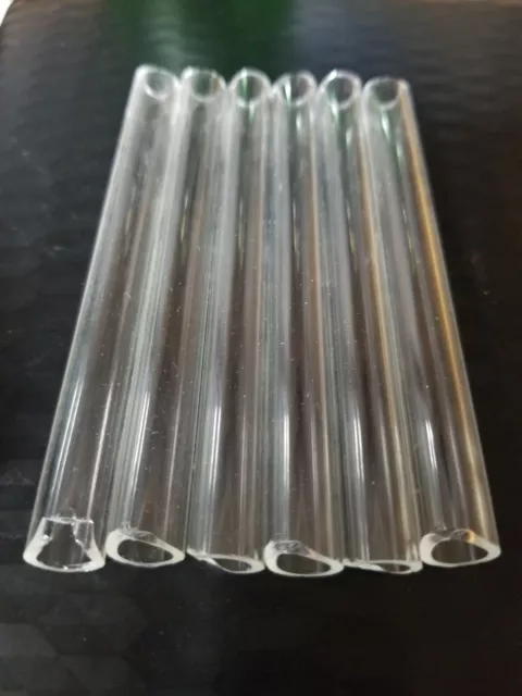 4" Borosilicate Glass Tubing 10mm OD 7mm ID 1.5mm Wal Tubes Boro COE 33 Pyrex