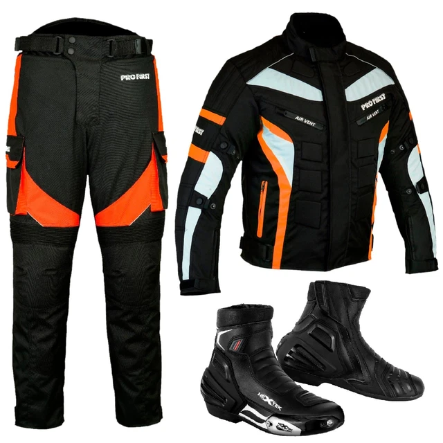 Tute da corsa moto cordura tessile impermeabile moto stivali in pelle