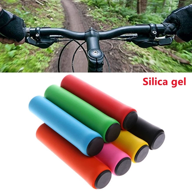 Vélo Poignées Vert Guidon Housse Vélo Orange Rouge en Silicone