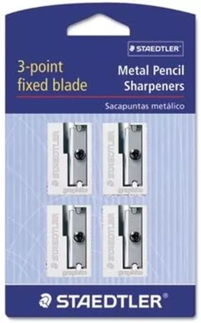 Staedtler Manual Pencil Sharpeners Silver 4/Pack (51010Bk402Na) 428748 3