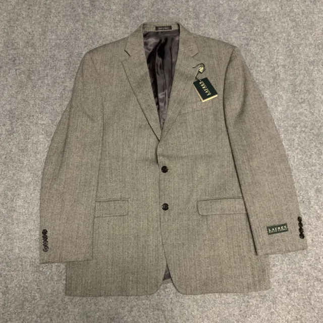 NWT Lauren Ralph Lauren Mens Wool Button Blazer Sport Coat Jacket 42R