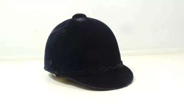 Just Togs Junior Reithelm, Samtbezug navy 58 cm (gebraucht)