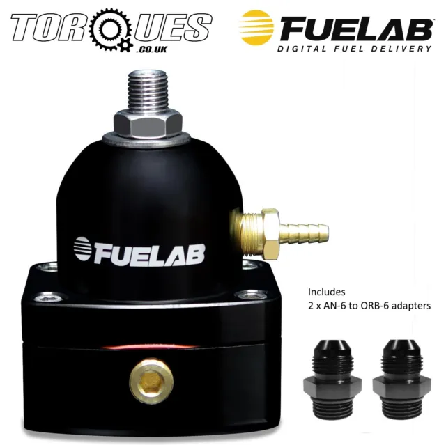 Régulateur de pression de carburant à deux ports Fuelab Mini EFi AN-6 noir - 54501-1