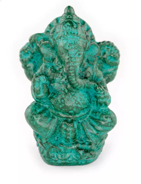 Ganesha Escultura Hindu Divinidad Piedra Figura la Suerte Estatua Aprox. 12CM
