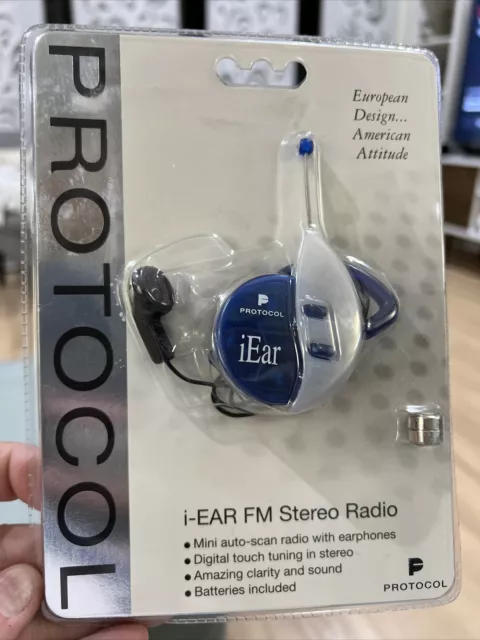 NEW i-Ear FM STEREO RADIO - Micro Sized Ear Radio Mini Miniature Ear Bud Radio