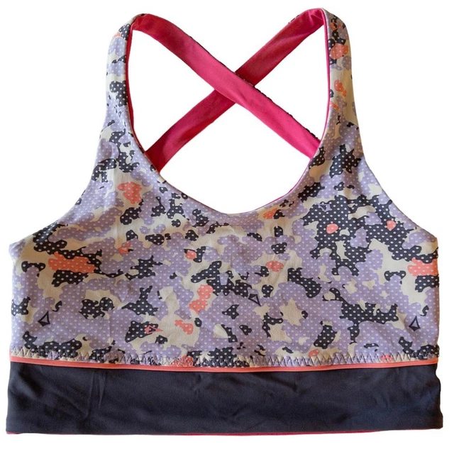 IVIVVA LULULEMON GIRLS Size 12 Sports Bra Purple Camo Reversible