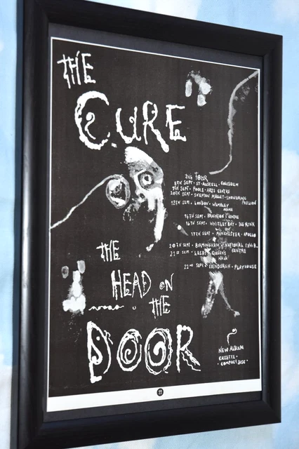 THE CURE band framed A4 1985 the head of the door ALBUM original promo poster