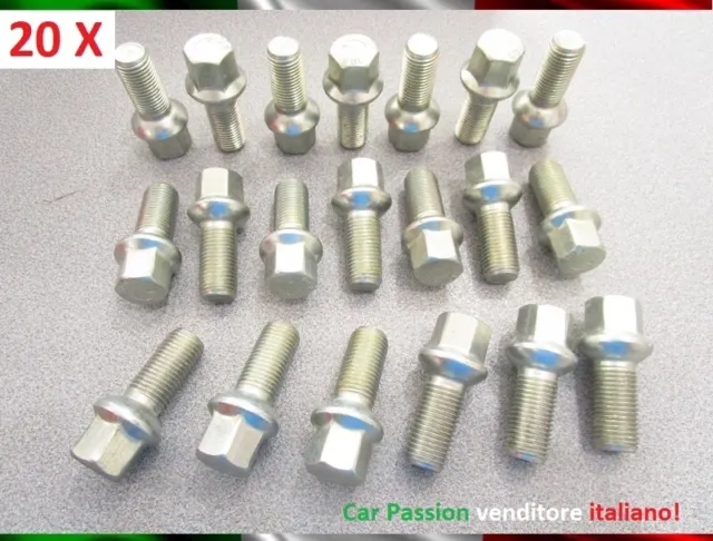 Kit 20 bulloni fissaggio ruota per MERCEDES VITO gomme cerchi lega acciaio Farad